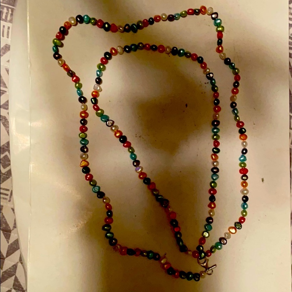 IPearl Multi color pearl necklace